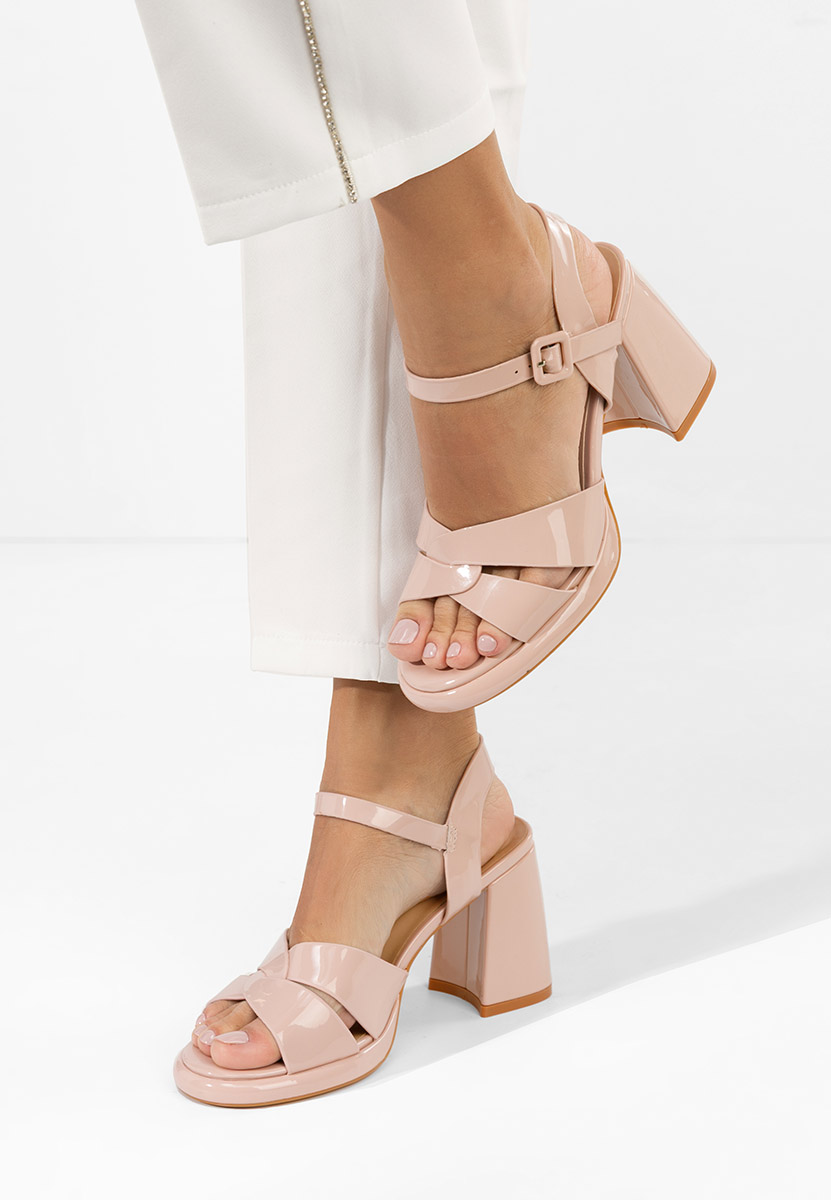 Cieliste sandały na słupku Lorenda