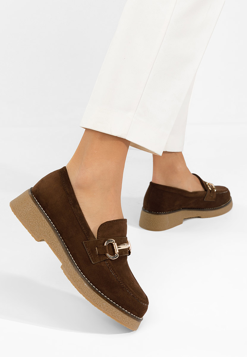 Brązowe mokasyny damskie Ylenia