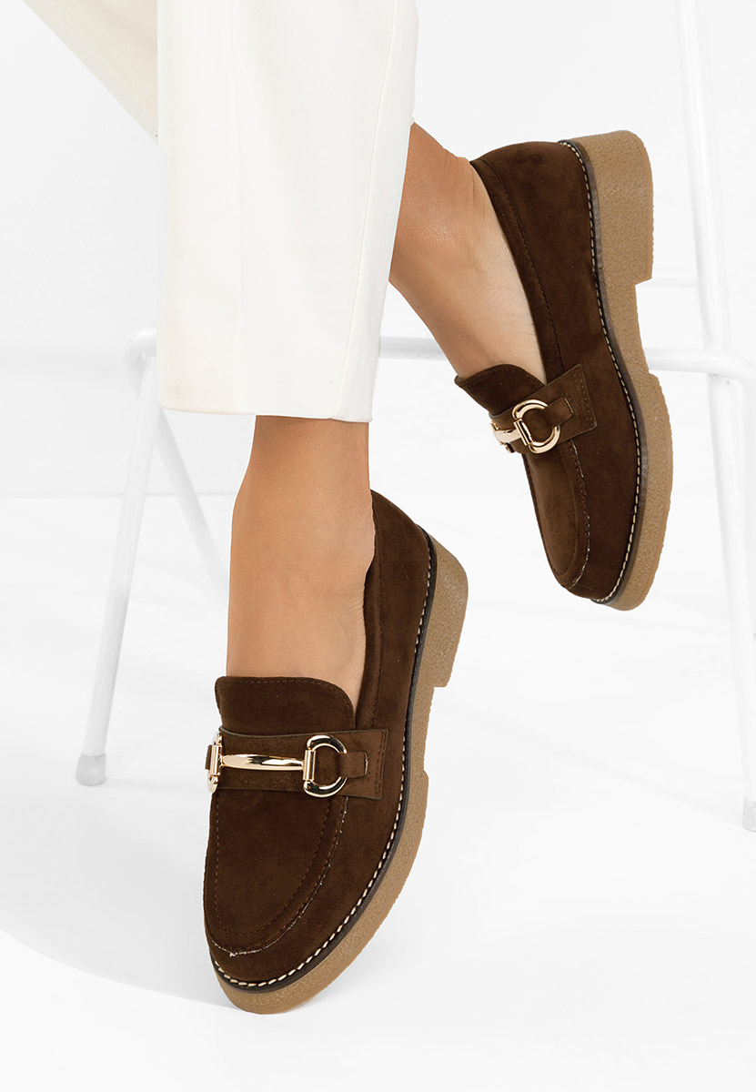 Brązowe mokasyny damskie Ylenia