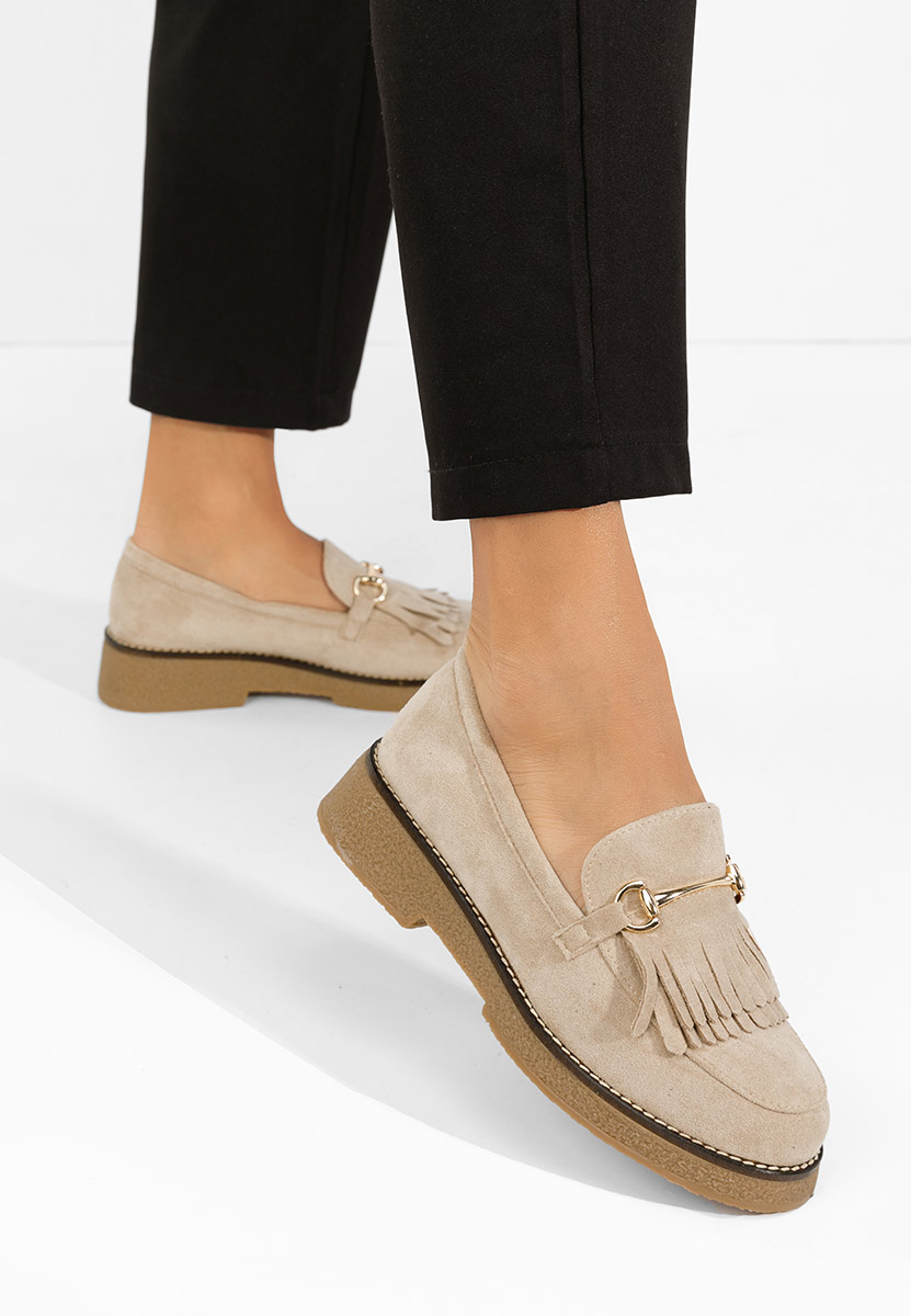 Beżowe mokasyny damskie Kemily