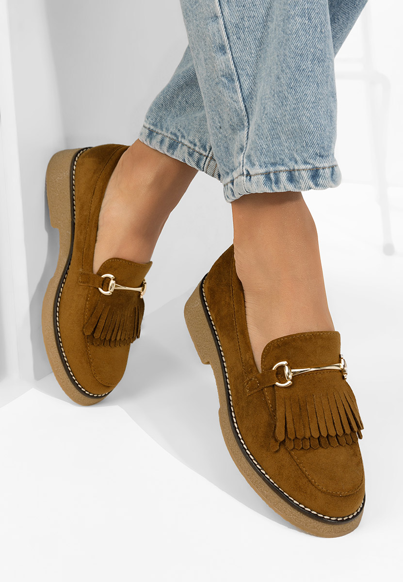 Brązowe mokasyny damskie Kemily V2