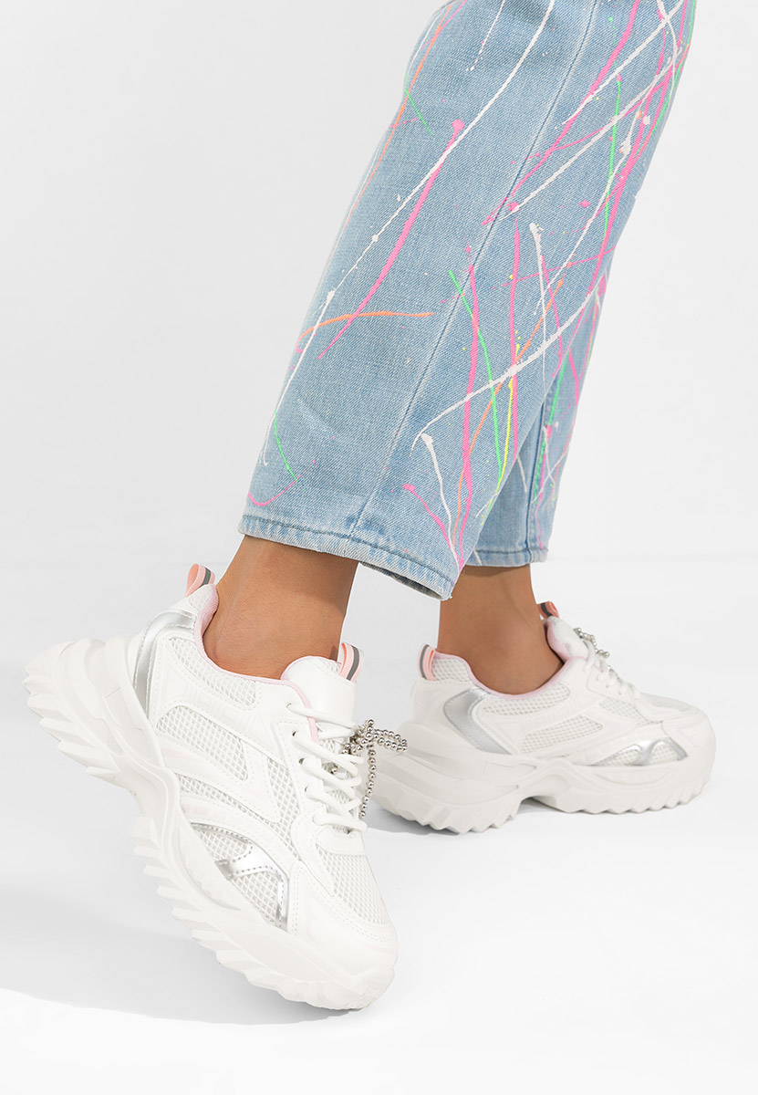 Białe sneakersy damskie Eudoria