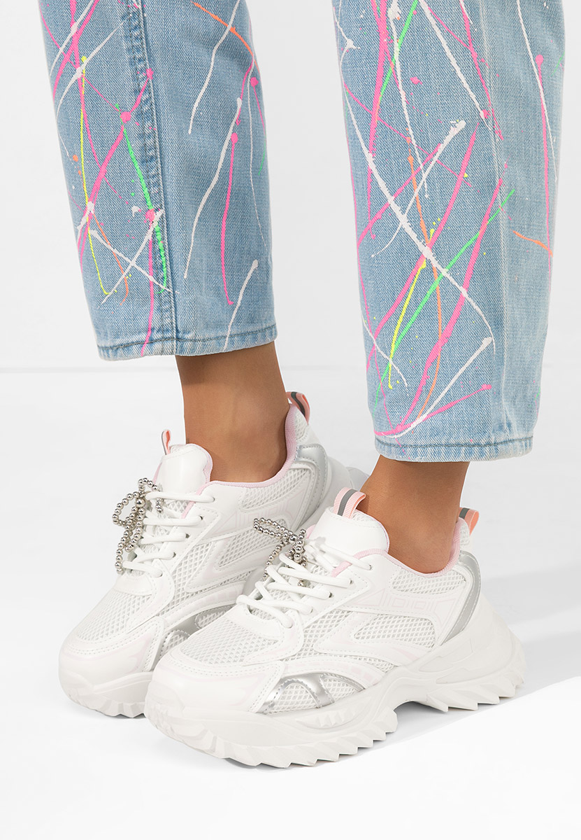 Białe sneakersy damskie Eudoria