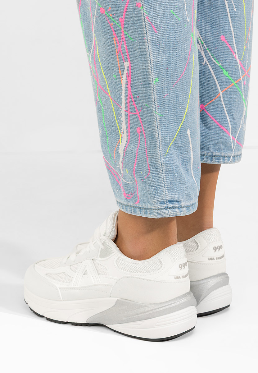 Białe sneakersy damskie Sidonya