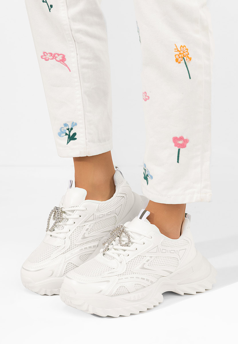 Białe sneakersy damskie Eudoria V2