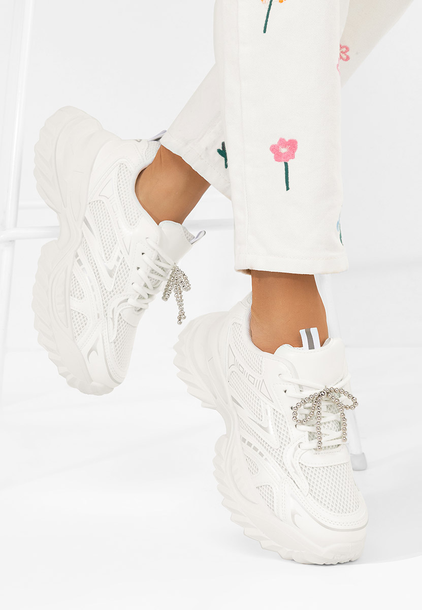 Białe sneakersy damskie Eudoria V2