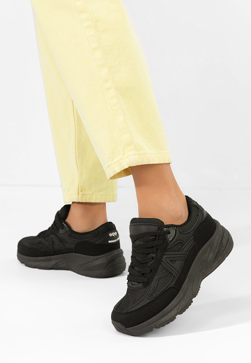 Czarne sneakersy damskie Sidonya