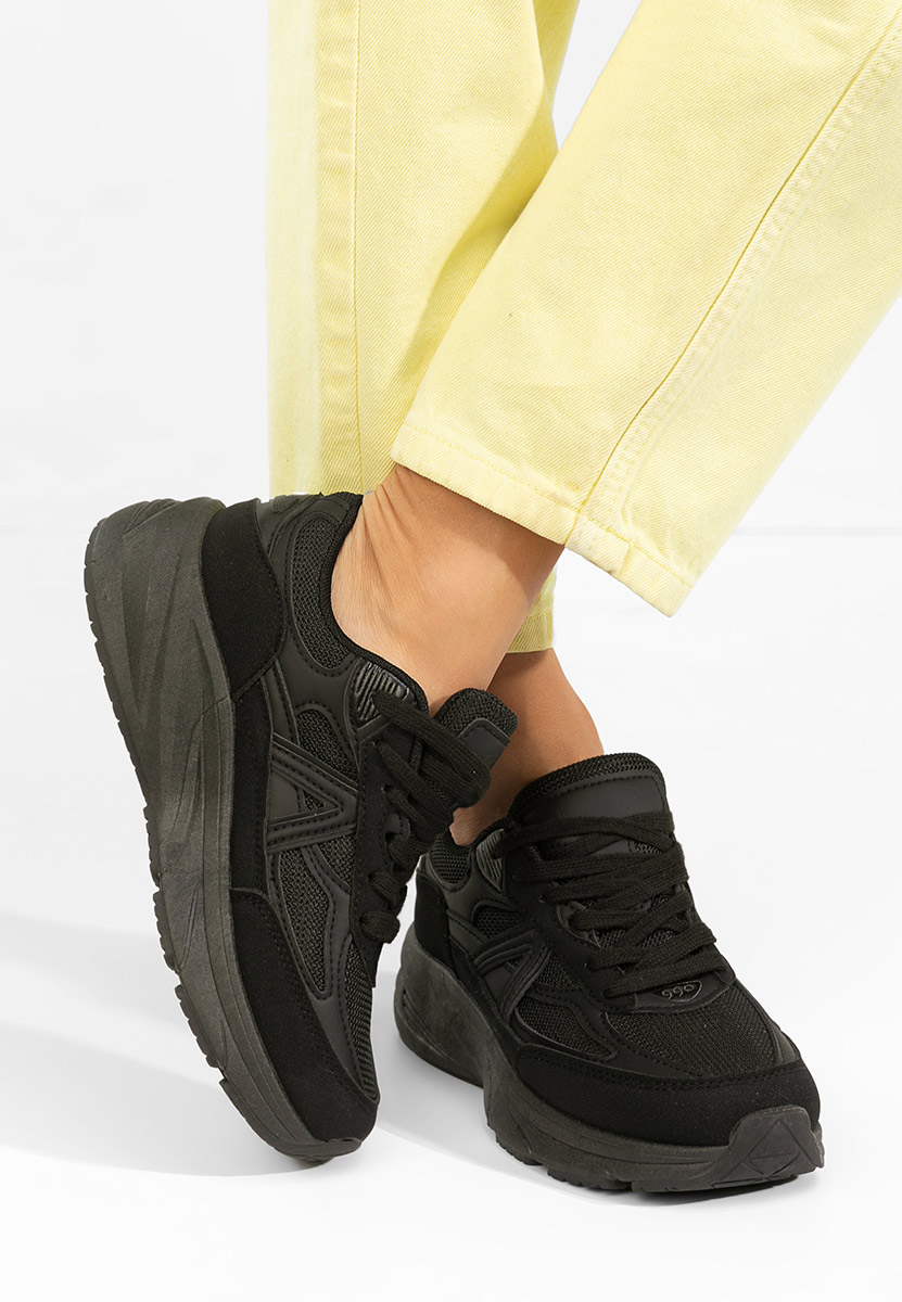 Czarne sneakersy damskie Sidonya