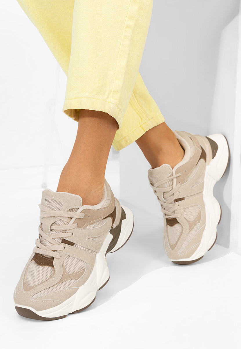 Khaki sneakersy damskie Kanoa