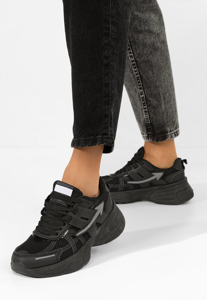 Czarne sneakersy damskie Daciania