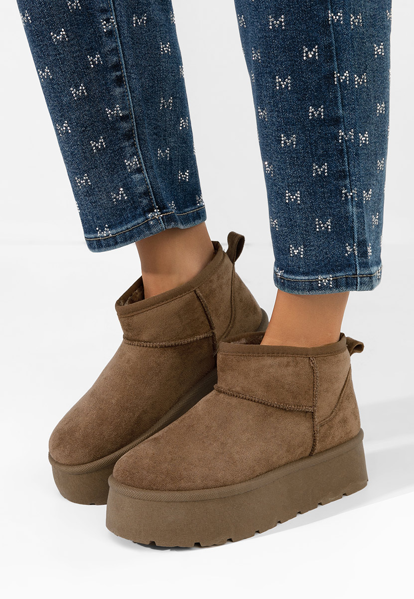 Brązowe śniegowce damskie Savieda V2