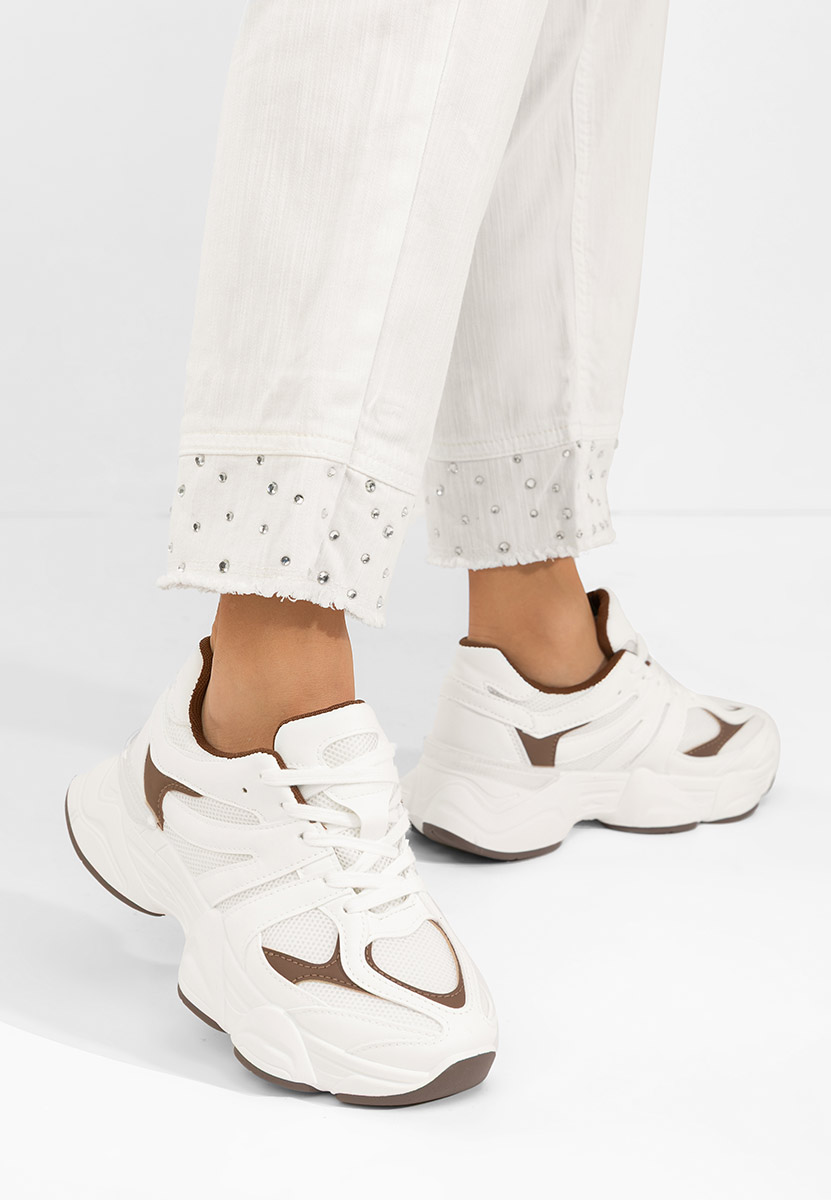 Białe sneakersy damskie Kanoa