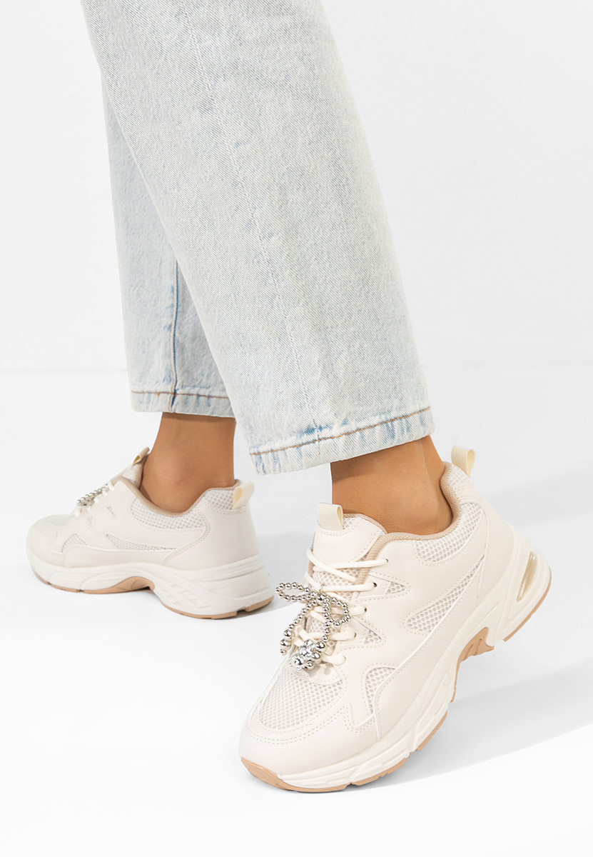 Beżowe sneakersy damskie Otylia
