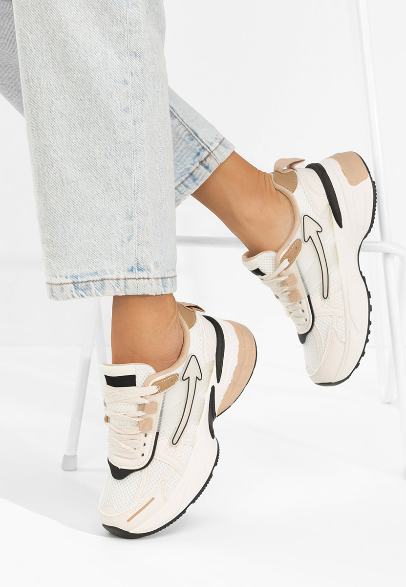 Beżowe sneakersy damskie Daciania