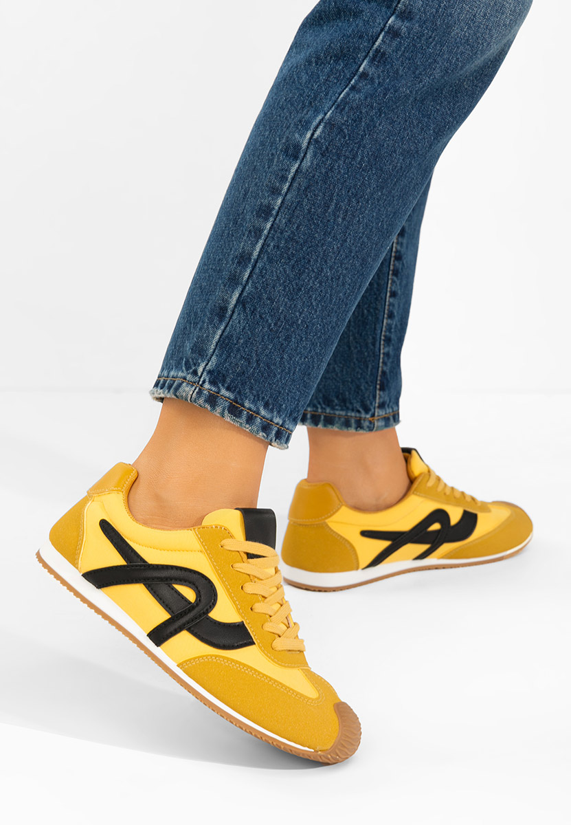 Żółte sneakersy damskie Kalindia