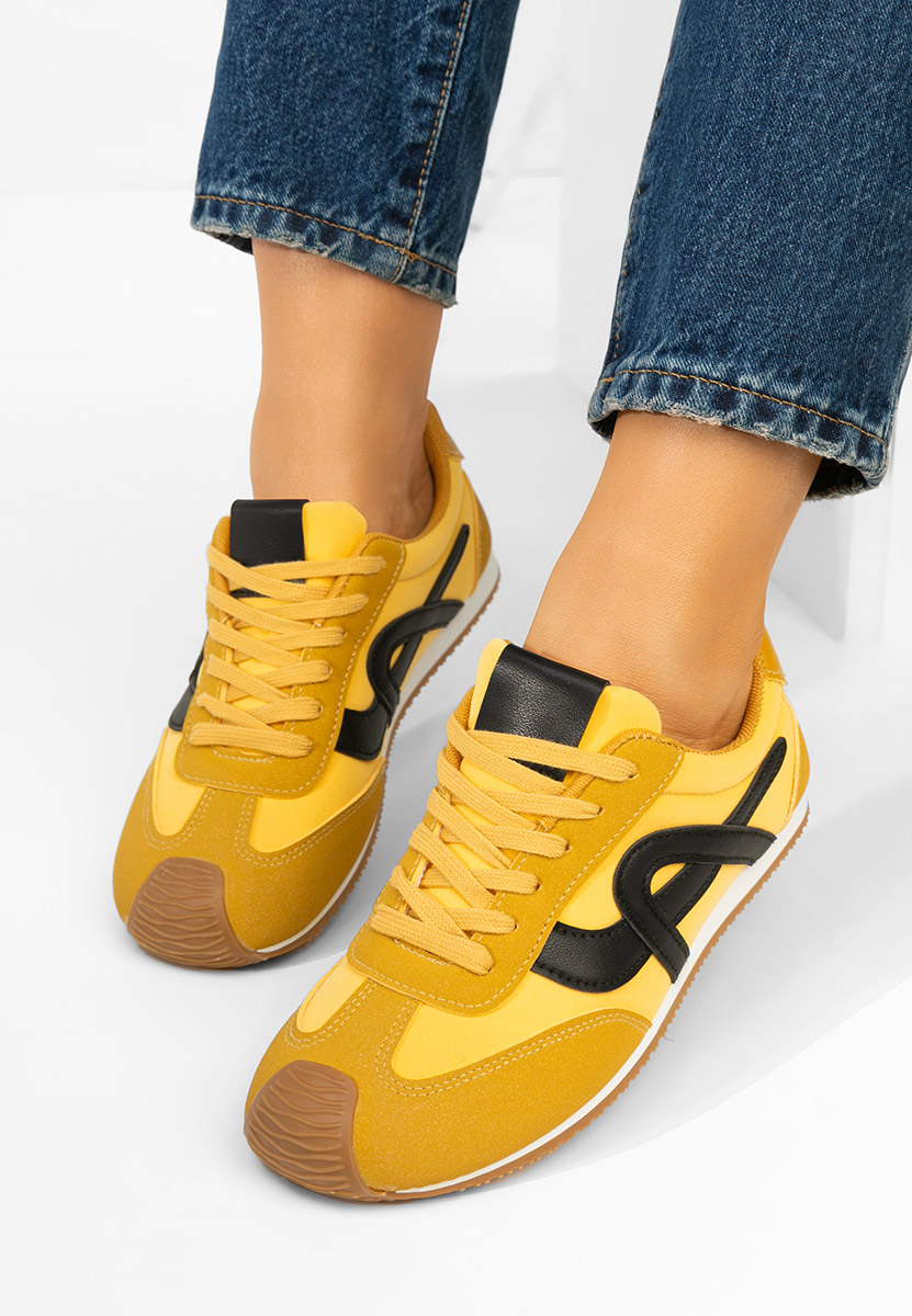 Żółte sneakersy damskie Kalindia