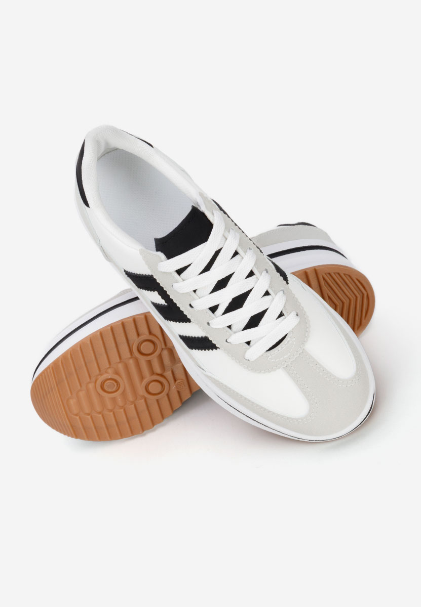 Białe sneakersy na platformie Jesie