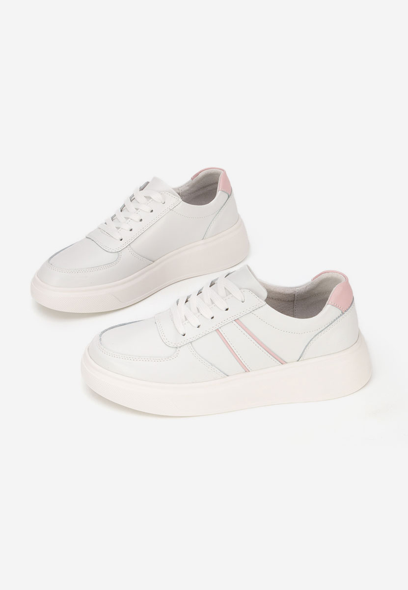Białe sneakersy na platformie Herera V3