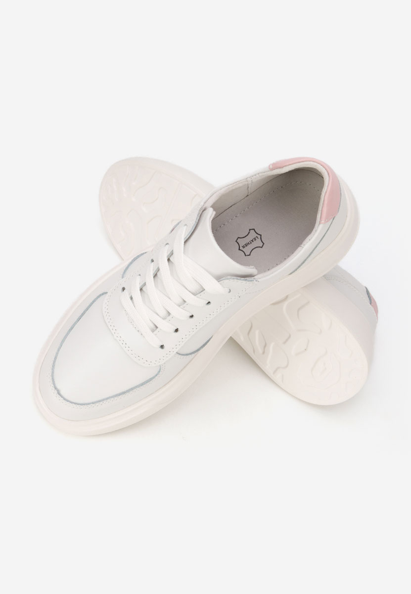 Białe sneakersy na platformie Herera V3