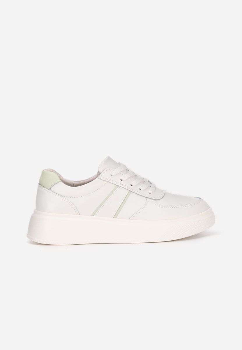 Białe sneakersy na platformie Herera