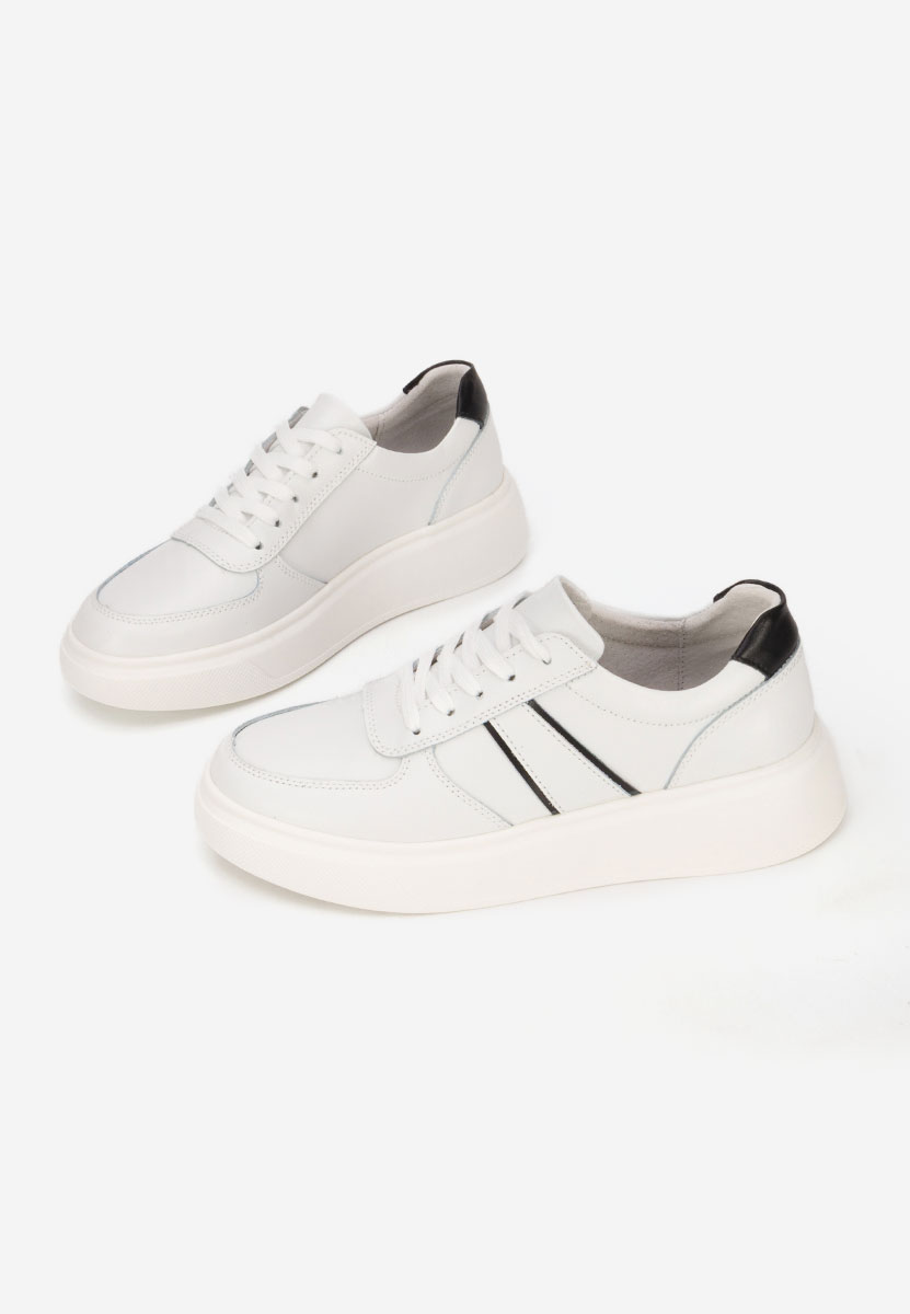 Białe sneakersy na platformie Herera V2