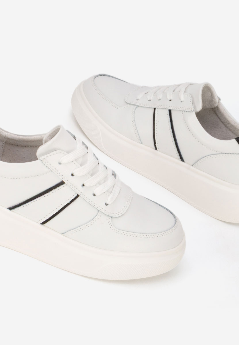 Białe sneakersy na platformie Herera V2
