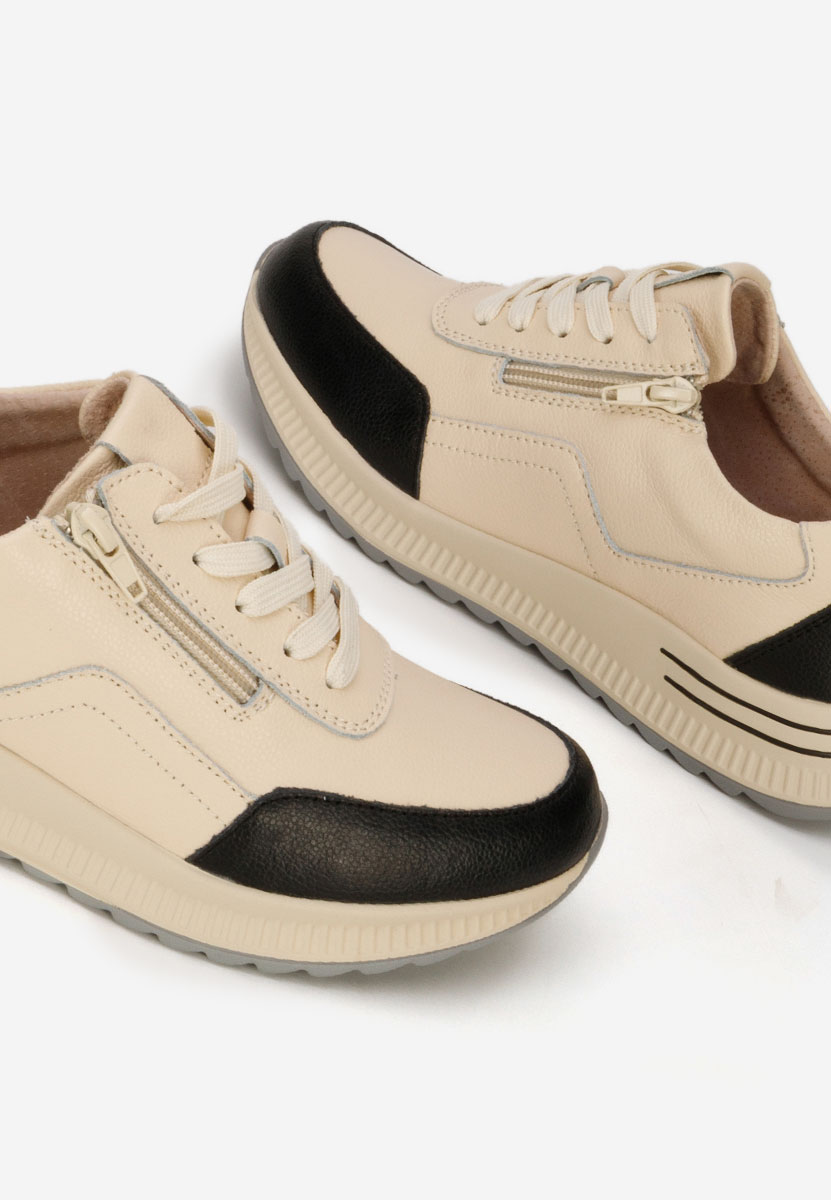 Beżowe sneakersy damskie Brella V5