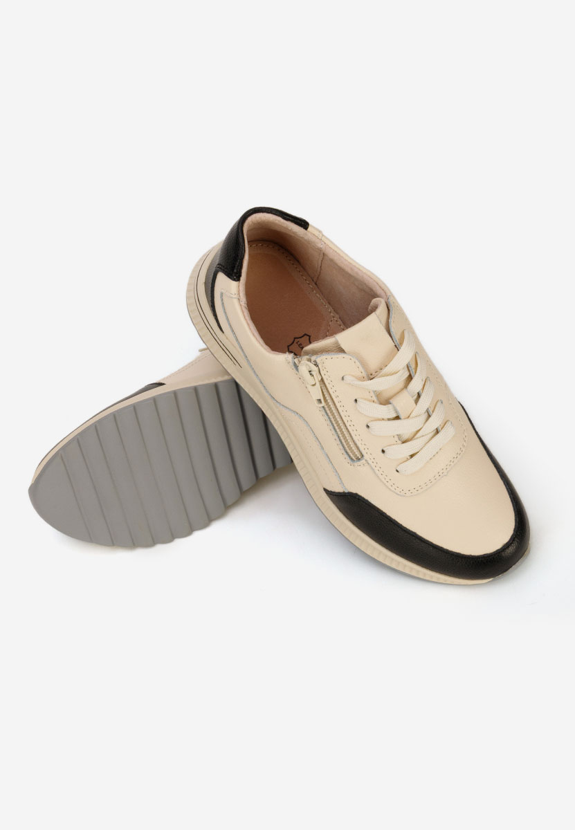 Beżowe sneakersy damskie Brella V5