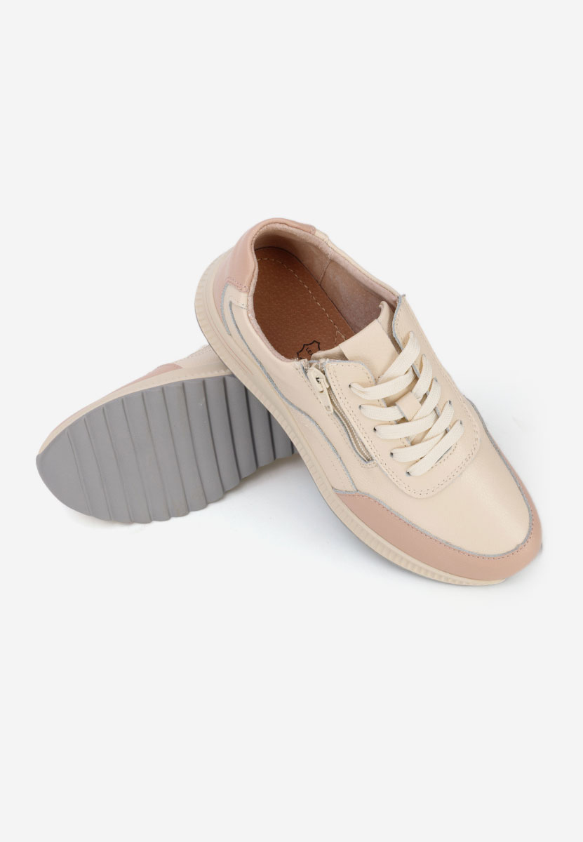 Beżowe sneakersy damskie Brella V4