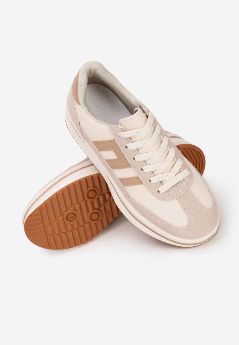 Beżowe sneakersy na platformie Jesie