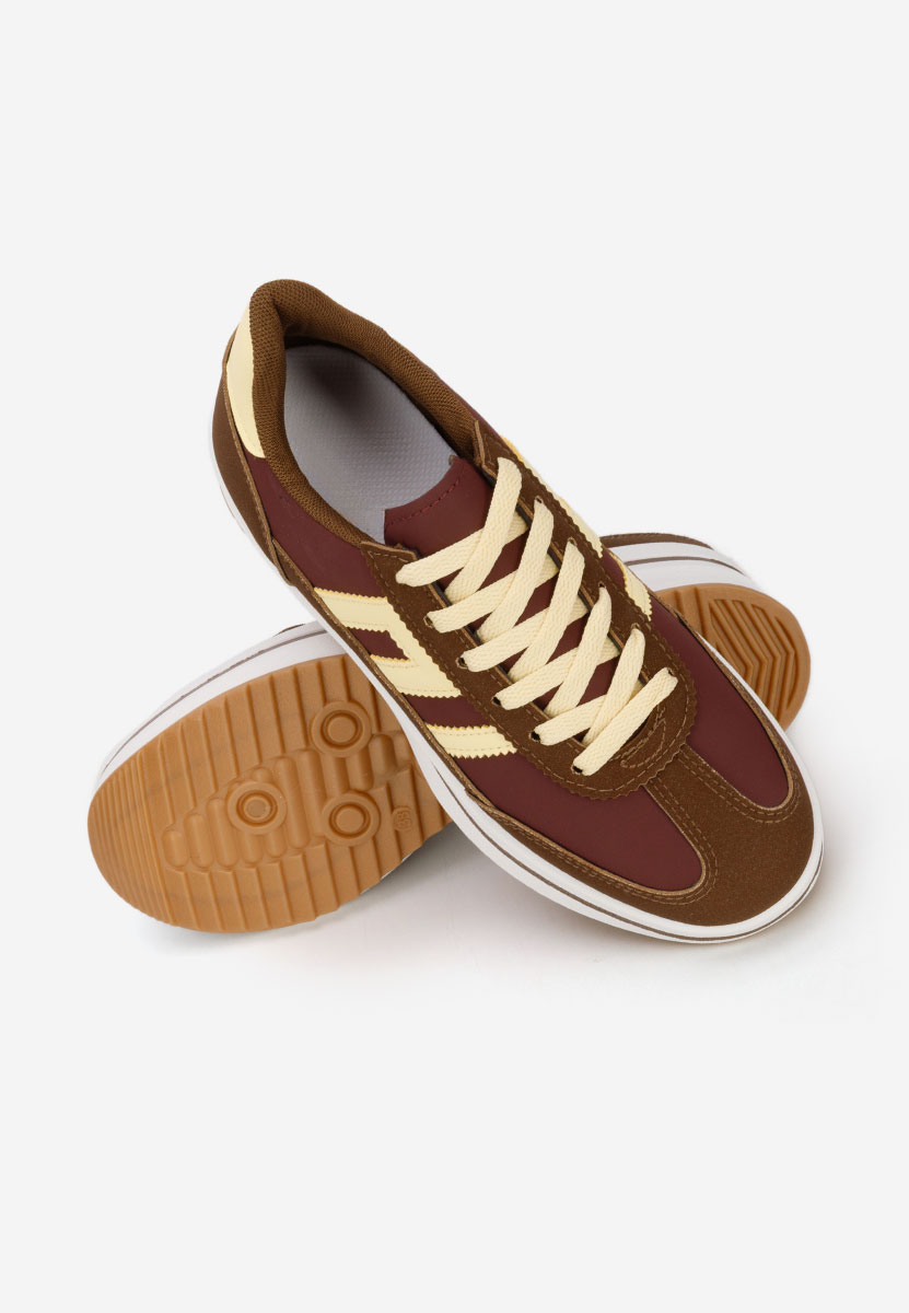Brązowe sneakersy na platformie Jesie
