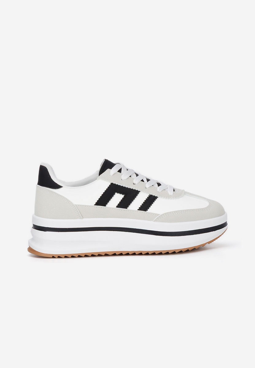 Białe sneakersy na platformie Jesie