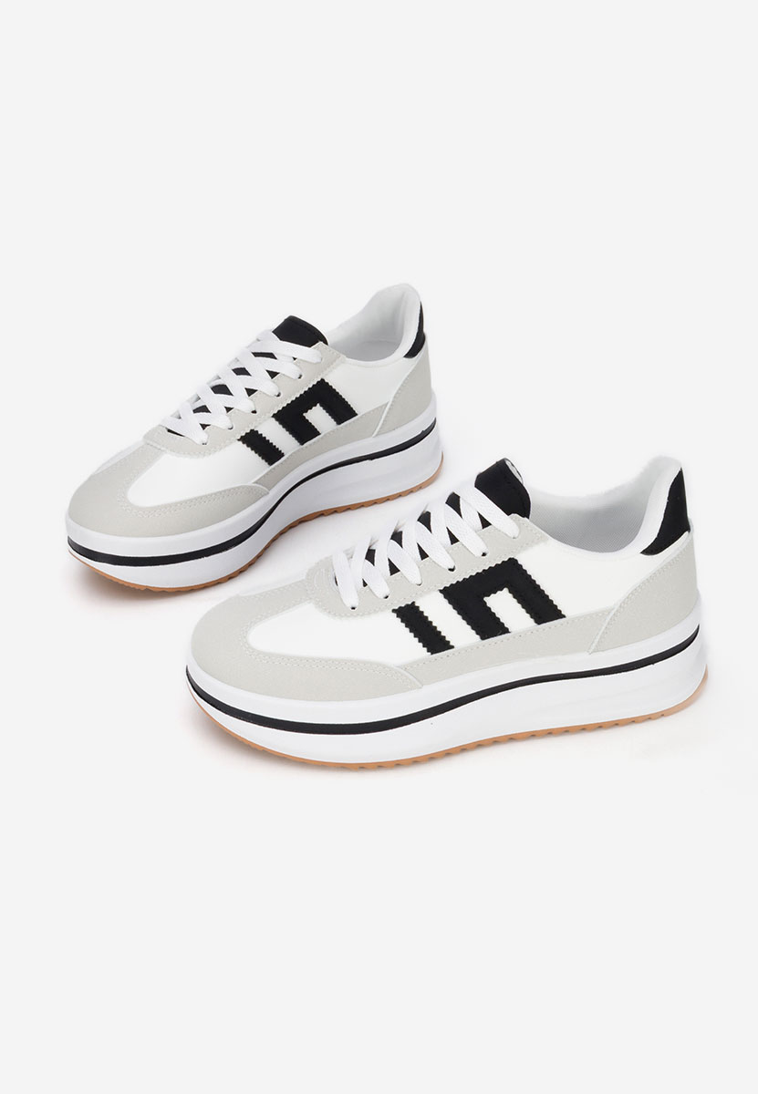 Białe sneakersy na platformie Jesie