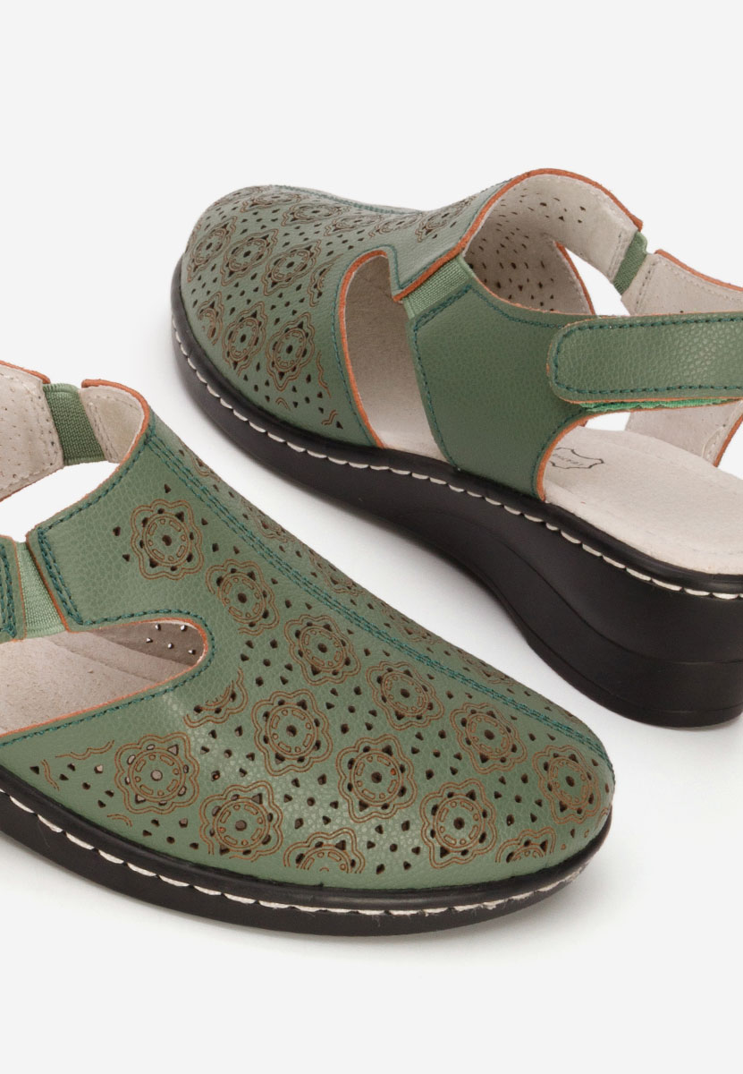 Zielone czółenka bez pięt Ofelya