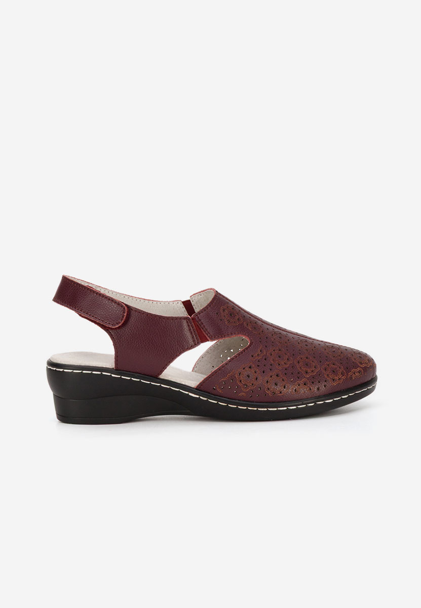 Bordowe czółenka bez pięt Ofelya