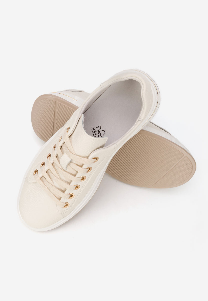 Beżowe sneakersy damskie Issabel