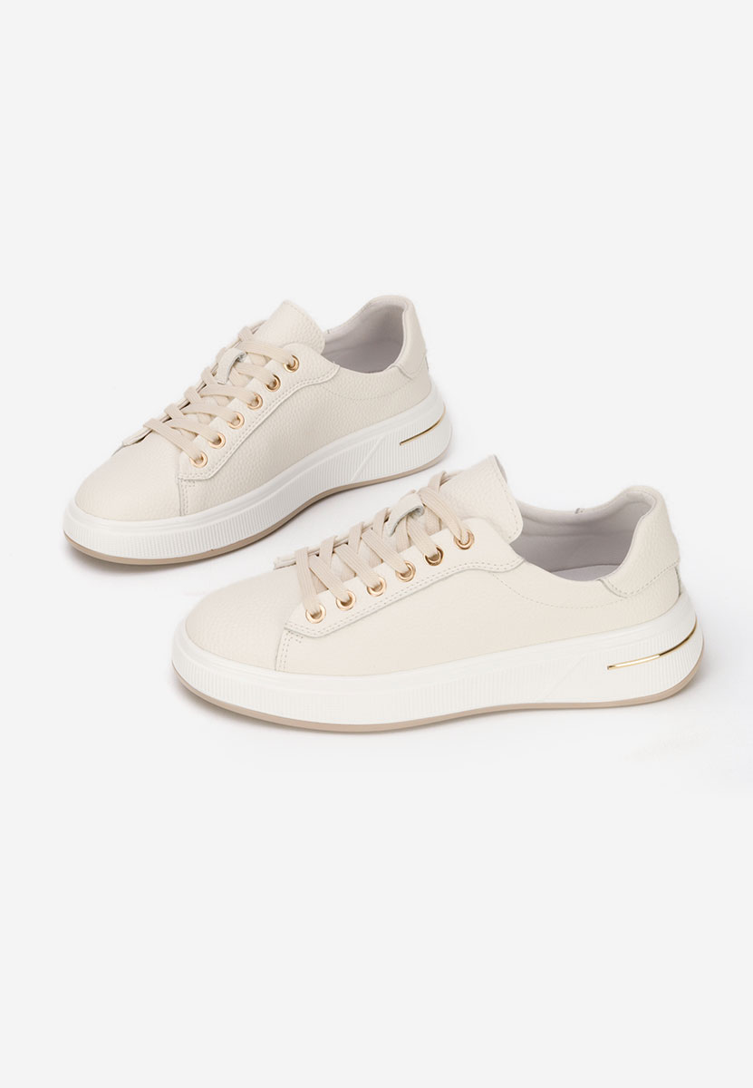 Beżowe sneakersy damskie Issabel