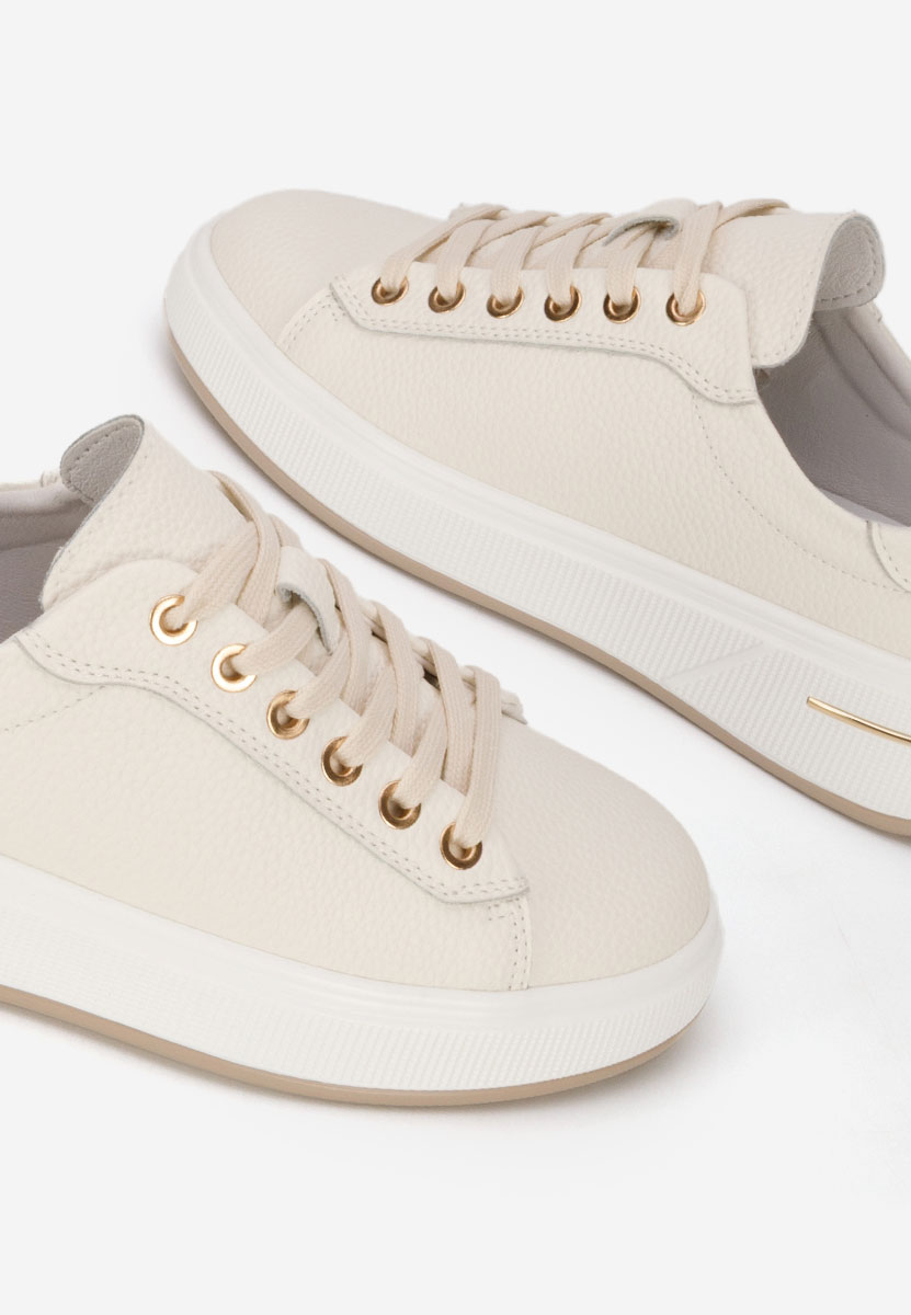 Beżowe sneakersy damskie Issabel