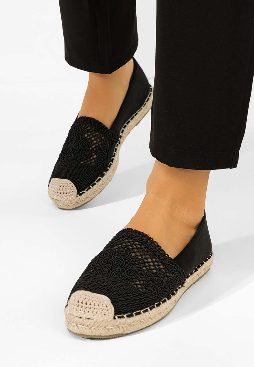Czarne espadryle damskie Thaisa
