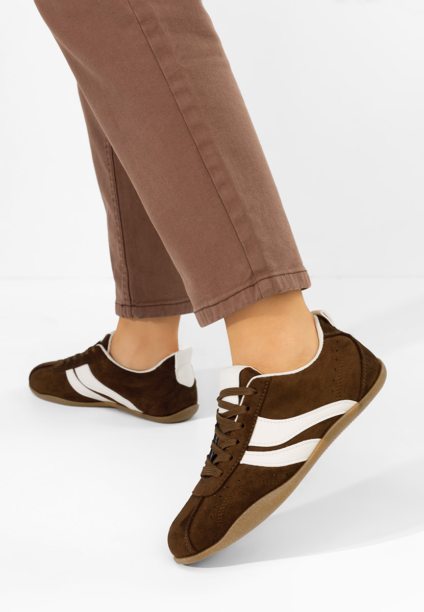 Brązowe sneakersy damskie Reissa