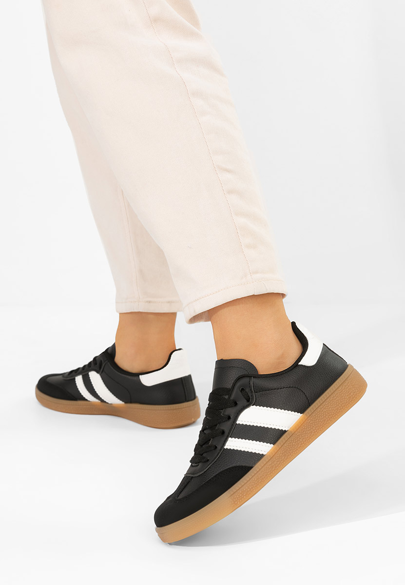 Czarne sneakersy damskie Azurea