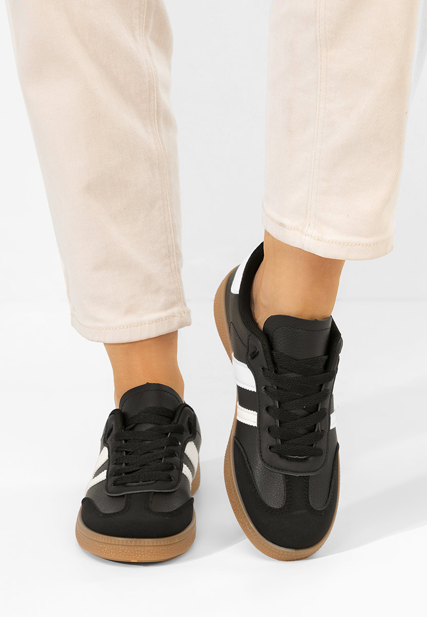 Czarne sneakersy damskie Azurea