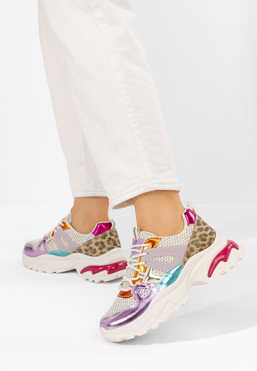 Wielokolorowy sneakersy na platformie Kiria
