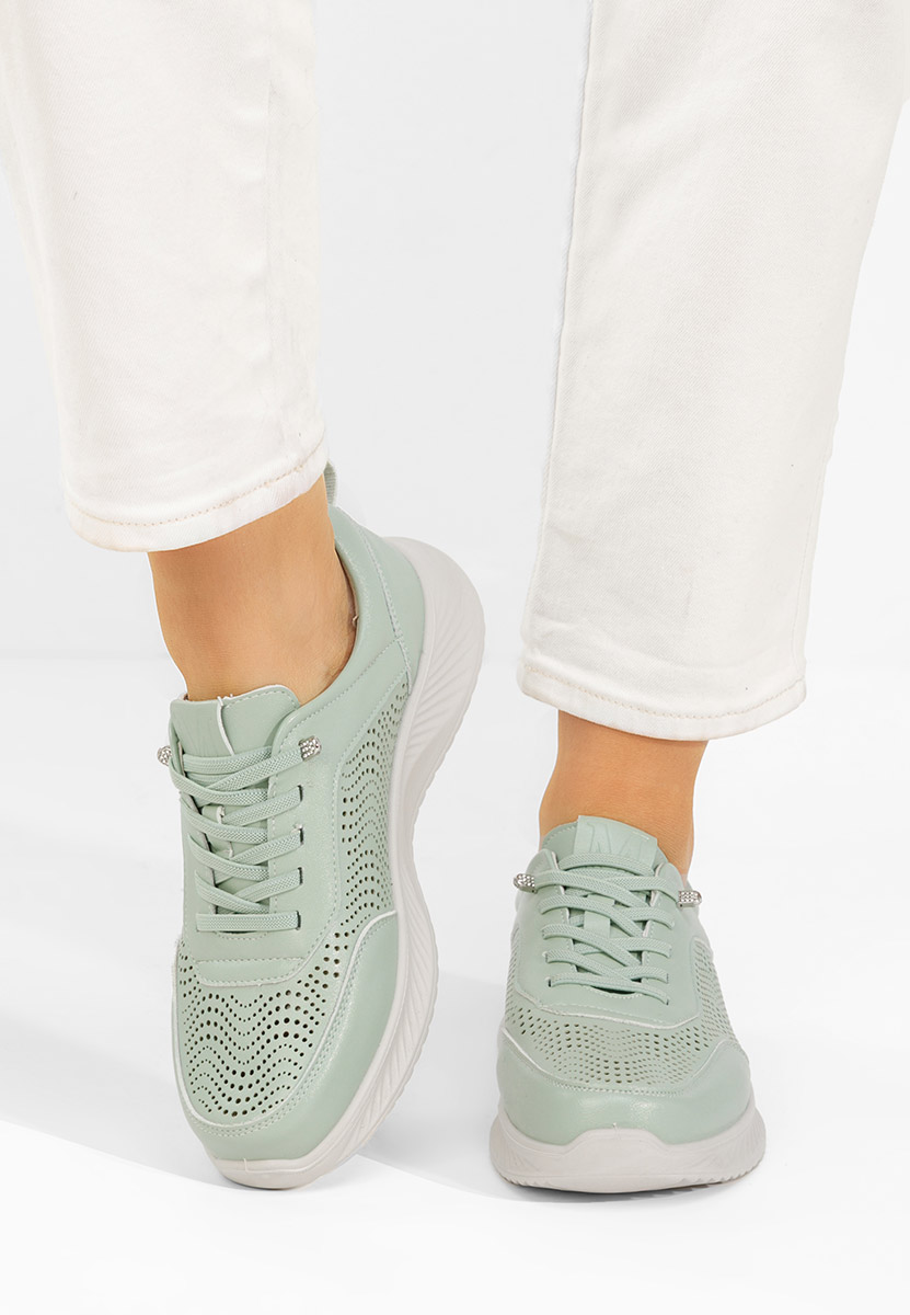 Zielone sneakersy damskie Azurra