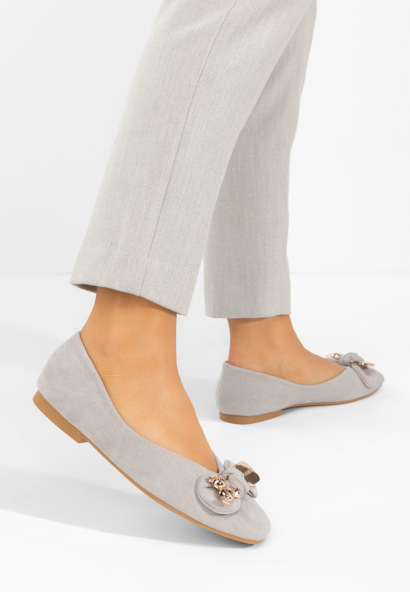 Szare baleriny damskie Bethania