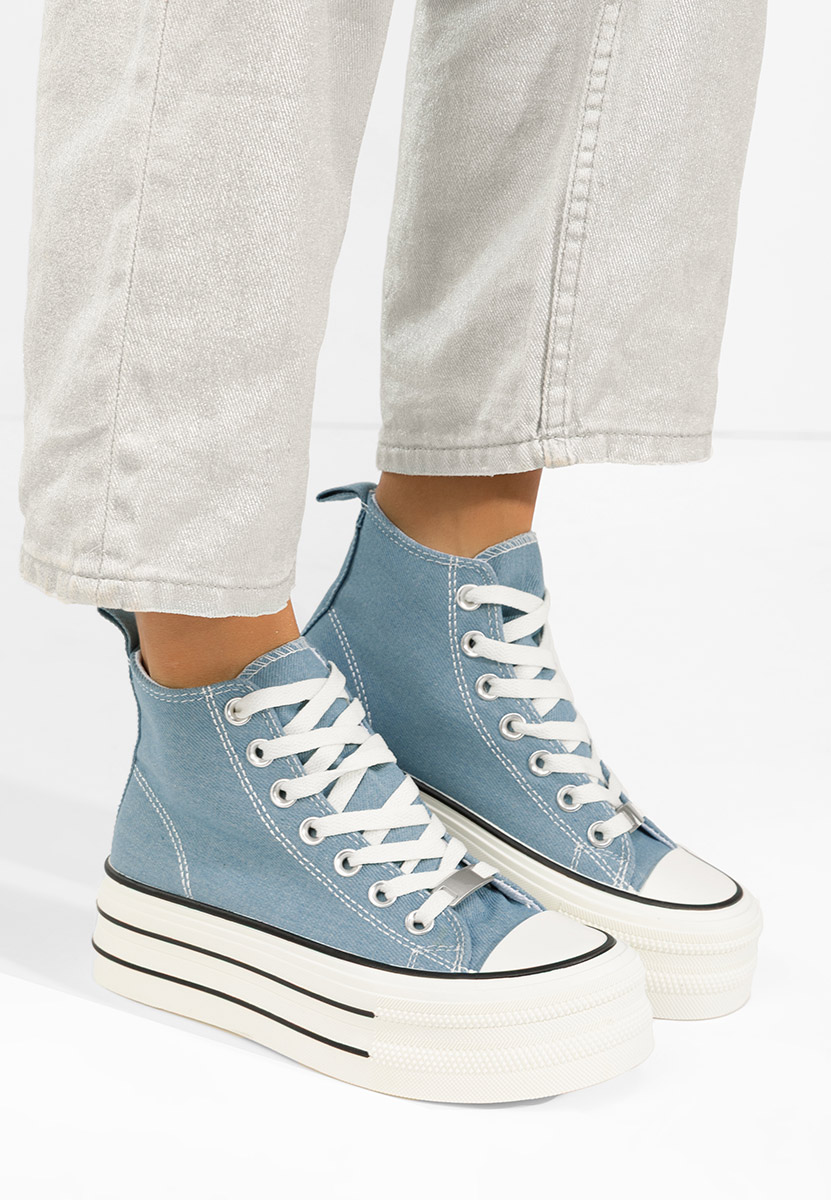 Granatowe trampki na platformie Kimala V3