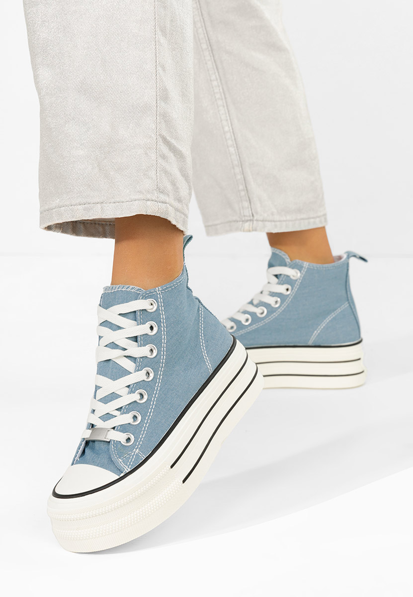 Granatowe trampki na platformie Kimala V3