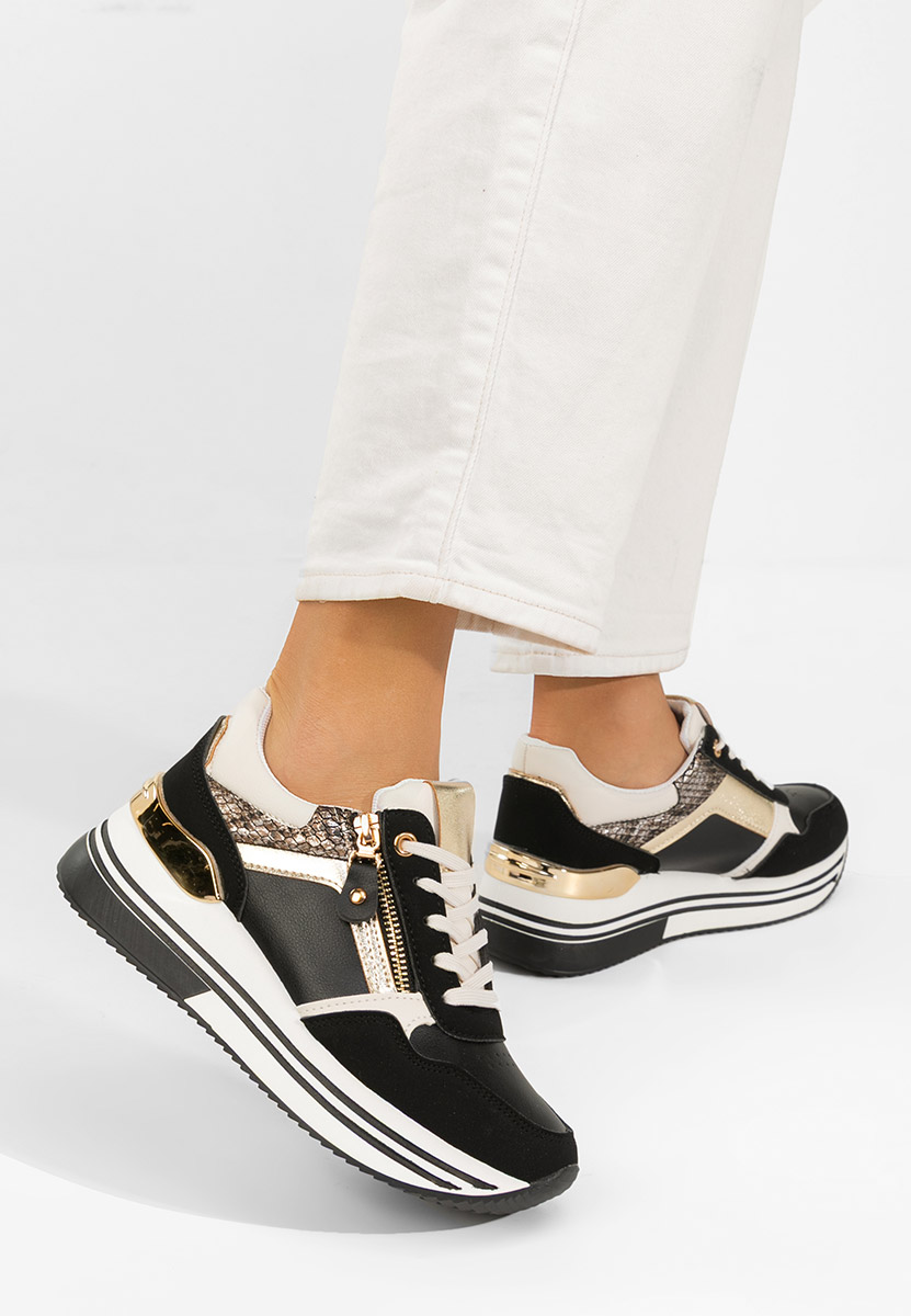 Czarne sneakersy damskie Josephyne