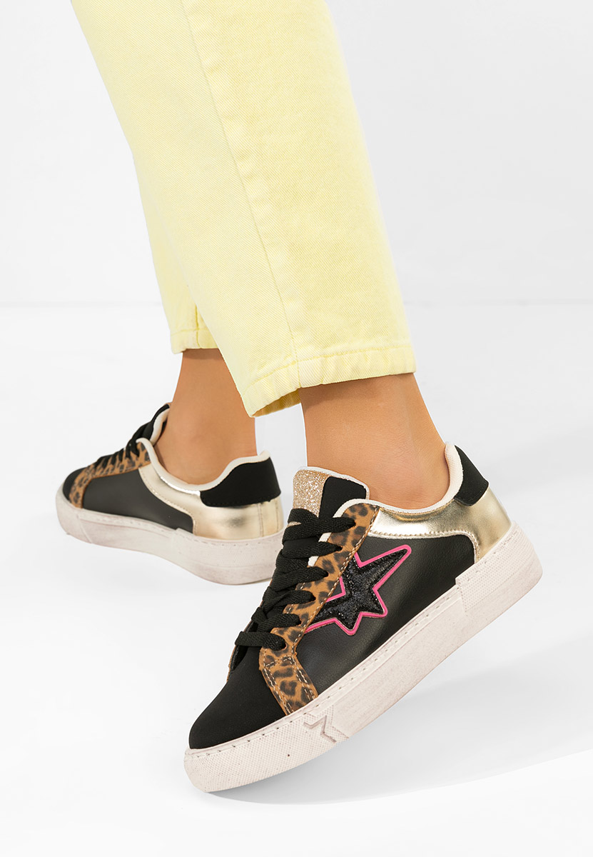 Czarne sneakersy damskie Steliana