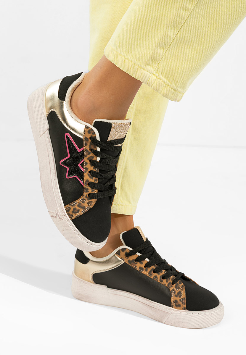 Czarne sneakersy damskie Steliana